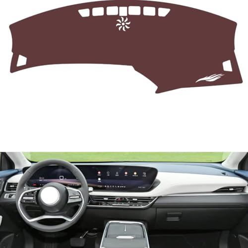 Leather Dash Board Cover mat Compatible with Buick Lacrosse （No Warning Light） 2023 ，Anti-Glare and dust Protector(Brown)