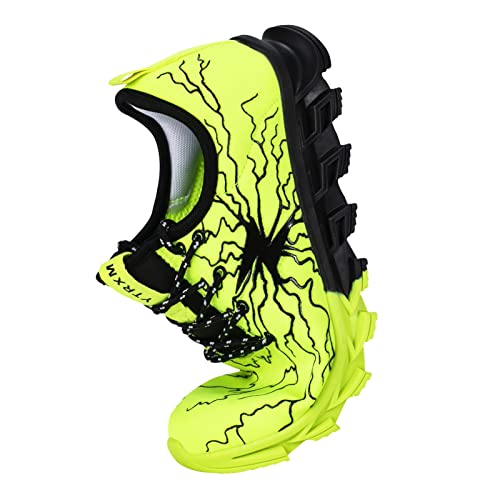 Boys Girls Shoes Kids Running Tennis Sneakers Non Slip Breathable Strap Athletic Sports Shoes Green 6 Big Kid #TOP5