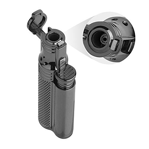 Pipita Torch Lighters 2 Pack Windproof Single Flame Butane Lighter Pocket Lighter With Punch Refillable Butane Gas Lighter (Butane Gas Not Included)（Pack Of 2 #TOP4