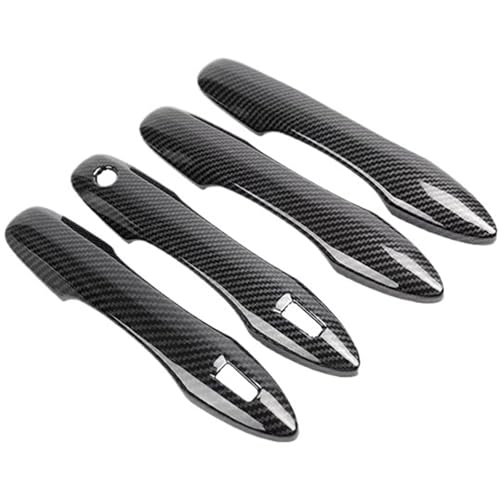 アウタードアハンドルカバー Compatible With For Mazda2 2020 2021 2022 2023 車用カーボンファイバー外装ドアハンドルカバー 車用外装ステッカーアクセサリー