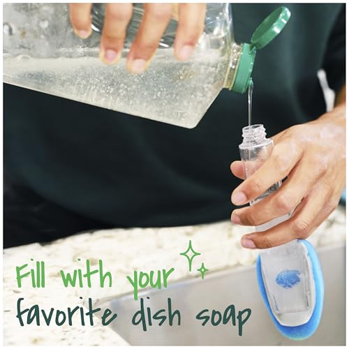 Scotch-Brite Zero Scratch Dishwand, Dishwasher-Safe Scrub Wand with Built-in Scraper, Gentle Scrubbing Power, Stands Upright, 1 Pack