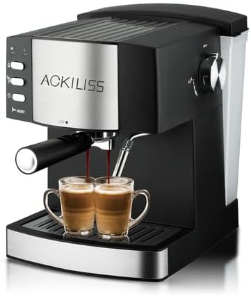 Coffee machine with built-in milk frother, 1.6 liters.