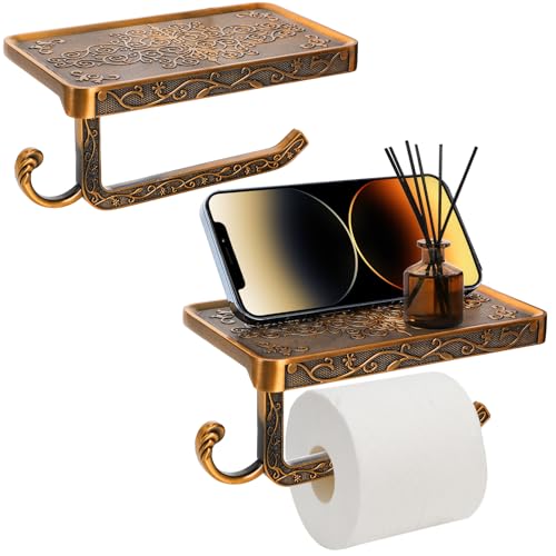 SOUJOY 2 Pack Vintage Toilet Paper Holder, Bathroom Tissue Roll