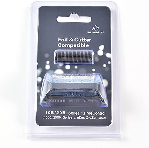 swinonline Shaver Foil and Cutter Fits Braun Cruzer 10B 20B Replacement 1000 Series CruZer 1 2 3 4 Z20 Z30 Z40 Z50 Z60 2615 2675 2775 2776 2778 2838 blue