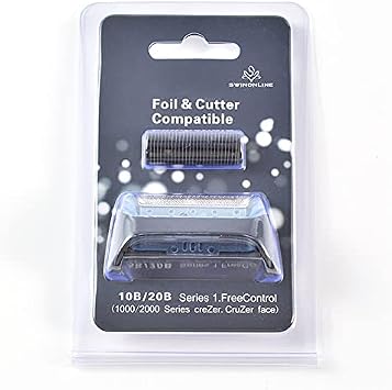 Shaver Foil and Cutter Fits Braun Cruzer 10B 20B Replacement 1000 Series Cruzer 1 2 3 4 Z20 Z30 Z40 Z50 Z60 2615 2675 2775 2776 2778 2838 Blue