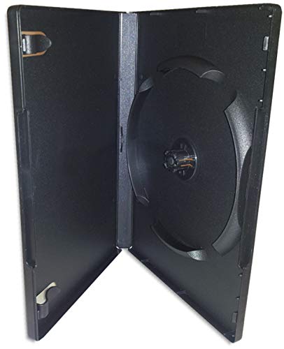 50-Pak Six-Disc (6-Disc) 14mm Stacking Hub Black DVD Boxes