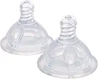 Bico de Silicone p/Mamadeira c/Alça Média, 2 Pçs, Plasútil