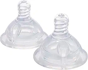 Bico de Silicone p/Mamadeira c/Alça Média, 2 Pçs, Plasútil