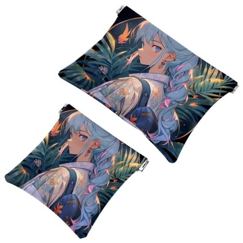 Travel Chic: Starry Sky Flamingo Girl-926 - Custodia portatile per trucchi e piccoli oggetti Multicolore