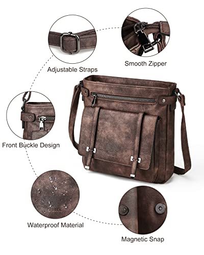 Crossbody Bags for Women Leather Purses: Fashion Women's Shoulder Handbags Medium Size Travel Ladies Cross Body Bag4