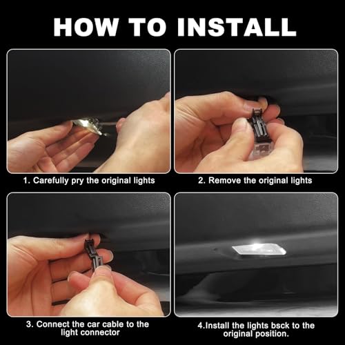 Kit 4 Bombillas LED Interiores para Tesla Model 3, Y, X, S miniatura 3