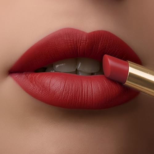 Image of TEEN TEEN LUXE Matte Lipstick | Long-Lasting Wear Up to 12 Hours | Ultra Smooth Velvet Finish | Rich Pigmented Lip Shade | Lightweight & Travel Friendly | Bridal-Red, 1gm