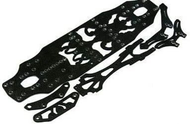 交換部品1セットカーボンシャーシセット用rcさくらd4 1 豪華ラッピング無料 10さくらd4 Awdスポーツカー黒卸売 Black Rwd