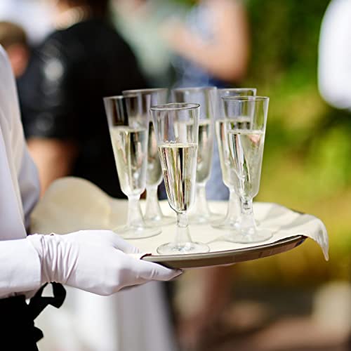 Matana 48 Multi-Use Plastic Champagne Flutes, 5 Oz Clear Plastic Toasting Glasses, Mimosa Glasses, Cocktail Cups, Champagne Glasses - Wedding Anniversary Garden Barbecue Parties, Reusable & Recyclable #TOP6