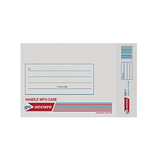 GosecurePB02131 Bubble Lined Envelope - White (Pack of 3)