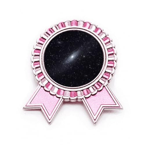 Broche nébuleuse étoile blanche d'une élégance rare en métal rose pour tenue chic