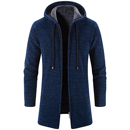 Hoodies tricotés homme pour l'automne et l'hiver pull zippé à cordon de serrage
