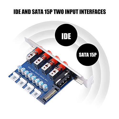Image of Power Supplies - mm | Power Switch 120mm Full Height Expansion HDD Power Control Switch Hard Drive Selector SATA Drive Switcher for Desktop PC Computer