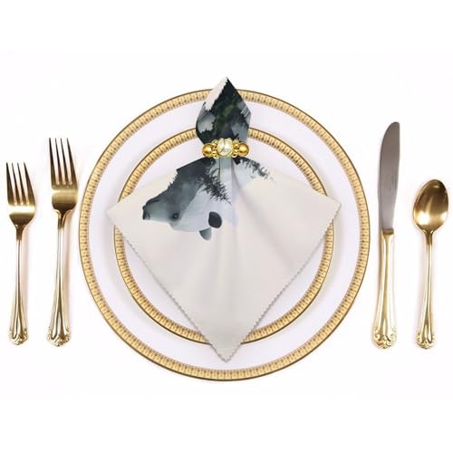 Servilletas de tela con diseño de panda y ajedrez para dar un toque divertido a tu comedor diario 4