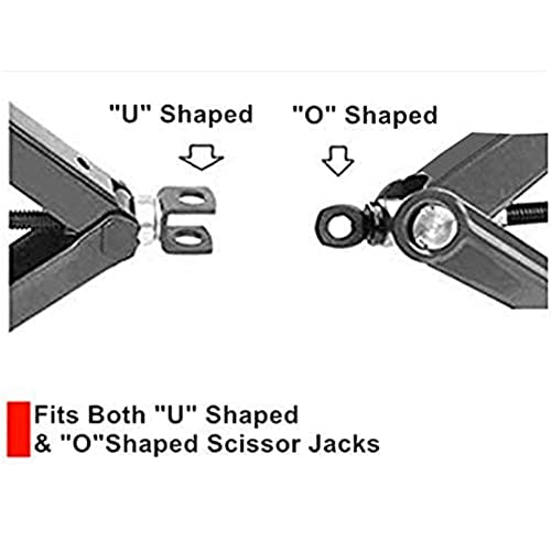 1/2" Scissor Jack Adapter Drill Adapter For Use With 1/2 Inch Drive/Impact Drills/Ratchet Or Standard Drive Sockets Or 13/16 Inch Lug Wrench/Tire Iron Make Your Scissor Jacks Lifting Easier (1) #TOP3