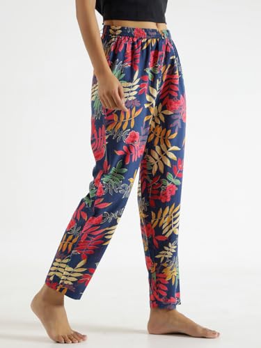 Image of SAY Women's Relaxed Fit Cotton Lounge Pants, Comfortable Track Pant, Lower, Sports Trouser, Joggers Daily Gym Wear for Ladies