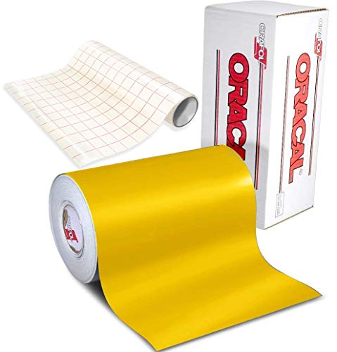 Rouleau papier transfert Oracal 631 jaune pour déco murale