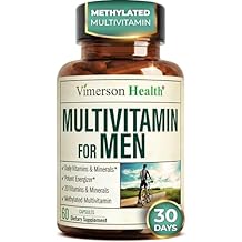 Multivitamin for Men with Methylated Vitamins and Chelated Minerals for Energy, Focus and Immune Health Premium Daily Mens Multivitamins & Multiminerals 60 Capsules