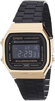 Casio Unisex A168WEGB-1BVT Watch Gold Blk