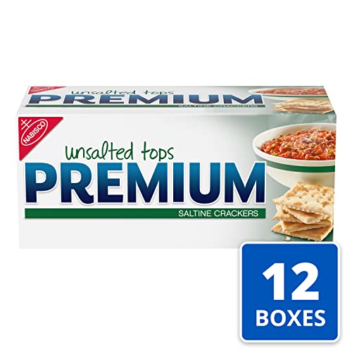 Premium Unsalted Tops Saltine Crackers, 12 - 16 oz Boxes