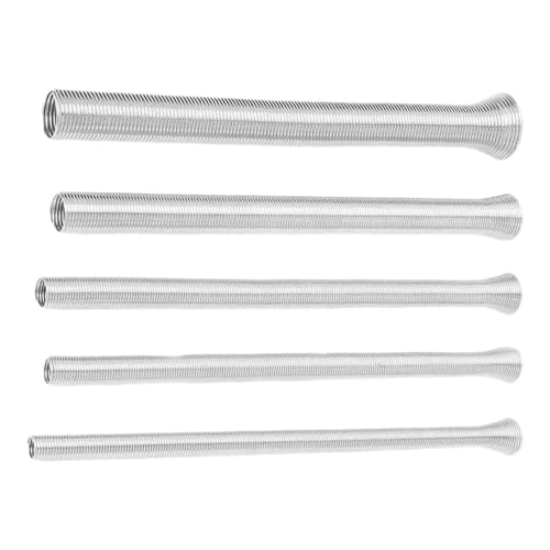 5 pezzi Spring Tube Bender,Set di piegatura per tubi flessibili, Piegatrice a Molla per Tubi Esterni, 1/4'', 5/16'', 3/8'', 1/2'',5/8'', Molla Piega Tubi,210 mm, per piegare tubi in rame e alluminio