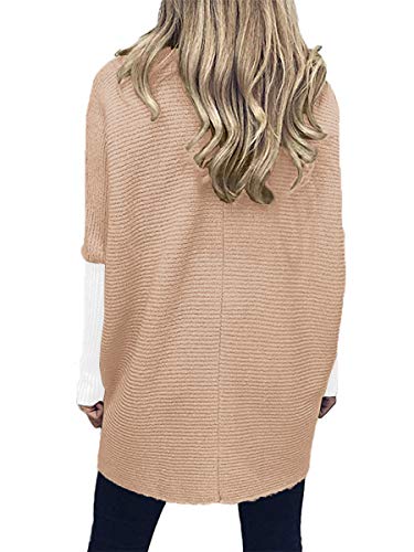 Image of ANRABESS Womens Casual Fall Sweater Turtleneck High Neck Batwing Sleeve Oversized Sweater Dress
