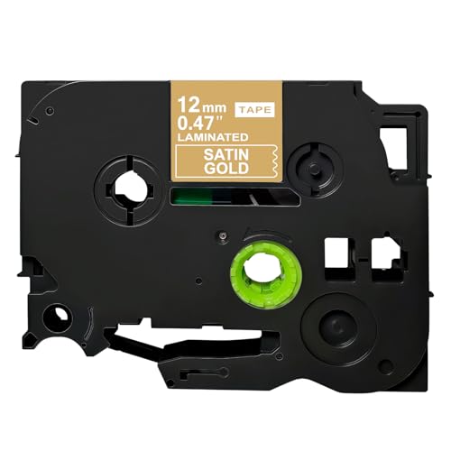 Wollsh TZe-MQ835 ?�i �T�e���S�[���h�n������ �݊� �u���U�[�H�� P-touch�p ���x���e�[�v ��12mm ����5m �e�[�v�J�[�g���b�W �h�� ���S���d�l �ȒP������