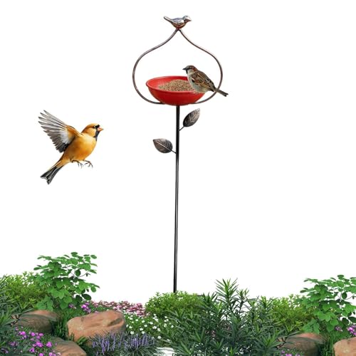Baño para pájaros de pie resistente a la intemperie para observación exterior 2
