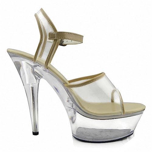 High Heels 15cm d'une élégance rare avec design transparent exclusif
