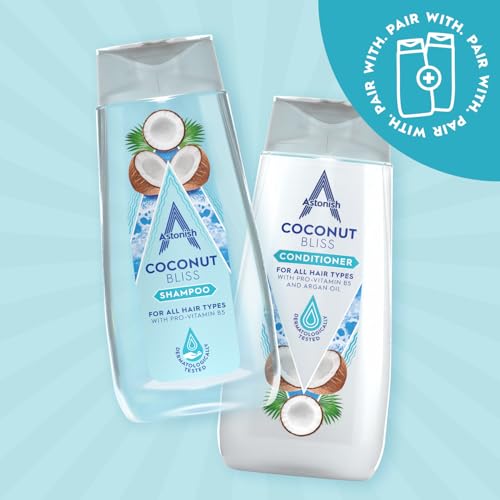 Astonish Coconut Bliss Shampoo with Pro-Vitamin B5, 400ml, White - Image 6