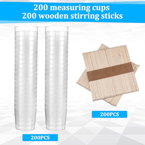 Pack de 200 vasos plásticos medidores de 60 ml miniatura 7