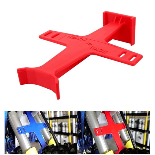 Support de fourche universel 27,9 cm bloc fourche moto rouge - 2