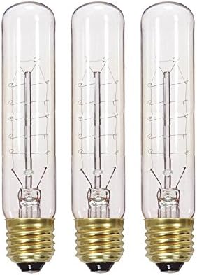 SatcoS2415 20W 120V T9 Hairpin Style Filament Vintage Incandescent Bulb, 3-Pack