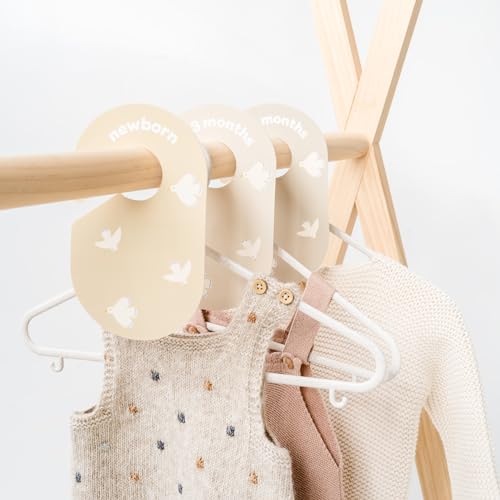 3 Sprouts Kleiderschrank-Trennwände für Babys und Kleinkinder, 8 Stück, Kinderzimmer-Organisation für Kleidung, Größe/Alter Organizer für Säugling bis Kleinkind, Jungen und Mädchen, Schrank-Organizer