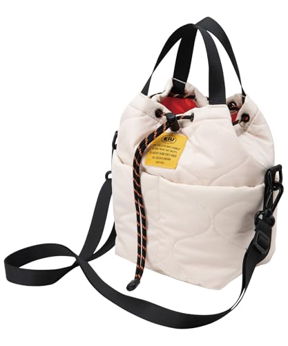 KiU キウ パデットポケッタフルミニバッグ PADDED POCKETFUL MINI BAG 防水 撥水 ユニセックス メンズ レディース 男女兼用 ショルダーバッグ ハンドバッグ 2way キルティング ポケット おしゃれ かわいい カジュアル シンプル アイボリー K384-967（Amazon）