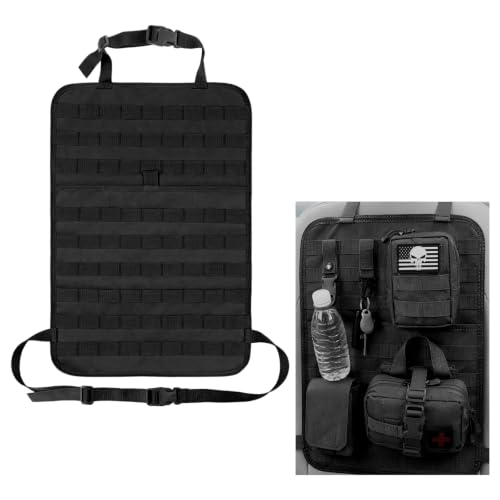 JNXIJ Tactical Car Seat Back Hanging Organizer (Black)
