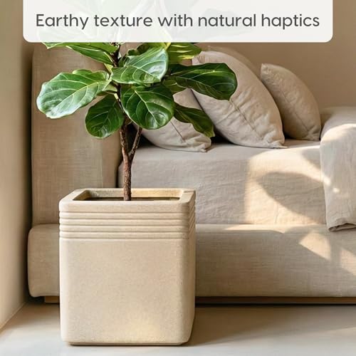 Image of Eha Earth Friendly Portico Big Planters for Home Decor | 18 inch, Pack of 1 | Heavy Duty Plant Pot Made with Rice Husk & Bamboo Biocomposite | UV Protected Pot for Plant | Pots & Planters Big Size