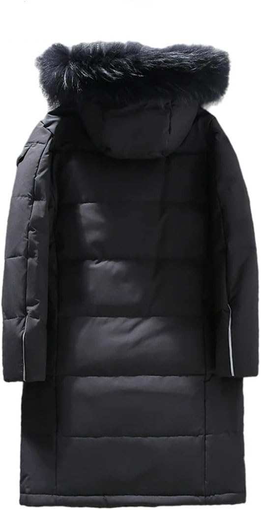 Haitpant Men Winter 90% Down Long Coats Casual Thicken Outwear Duck Feather Jacket Adjustable Hooded Parka