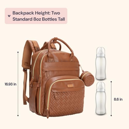BabbleRoo Diaper Bag Backpack, Baby Nappy Changing Bags Multifunction Waterproof Travel Back Pack