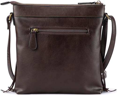 Image of B BRENTANO Vegan Fringed Crossbody Bag with Studs