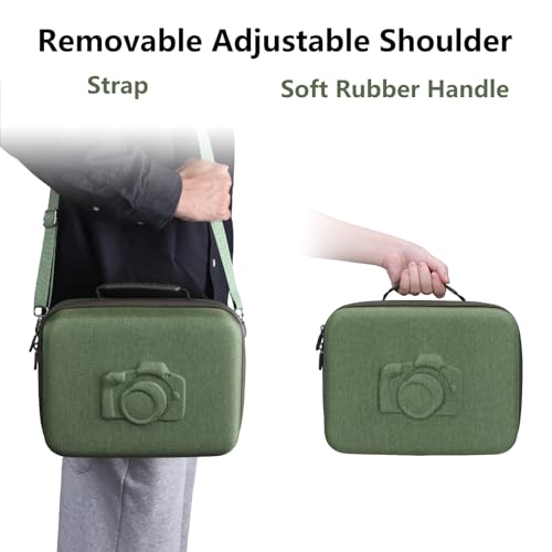 Funda mediana para cámara DSLR compatible con Canon/Sony/Nikon verde miniatura 4