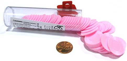 Pink Mini Poker Chip 7/8in Tube of 50ea image 3