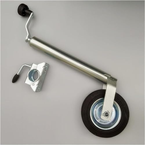 Trailer Jack Wheel Boat Trailer Jack with Wheel 48mm Tube Caravan Accessories Camper Parts Stand Perfect Heavy Duty Bolt On Swivel for All Trailers Campe