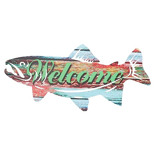 UPKOCH Decorazione della Parete di Pesce di Ferro Arredamento da Parete Decor del Serbatoio di Pesce Pescare Decorazioni Parete Metallo Decorazione di Pesci in Metallo Decorazione murale