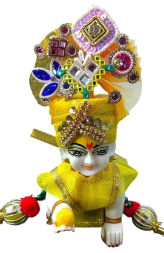 Image of Partish Laddu Gopal Heavy Janamashtmi Dress l Ladoo Gopal Dress l Kanha Ji Dress Size 1 2 4 5 6 (Size 1, M)